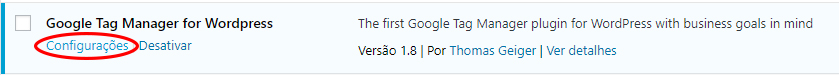 plugin configurações